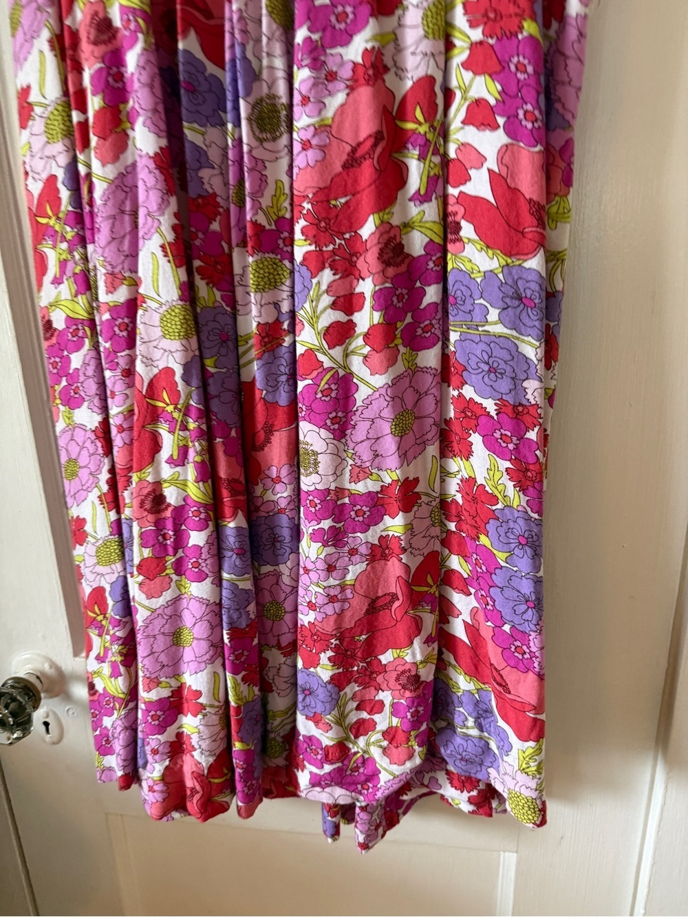 Japna Pink and Lavender Floral off shoulder Dress - Picture 2 of 9